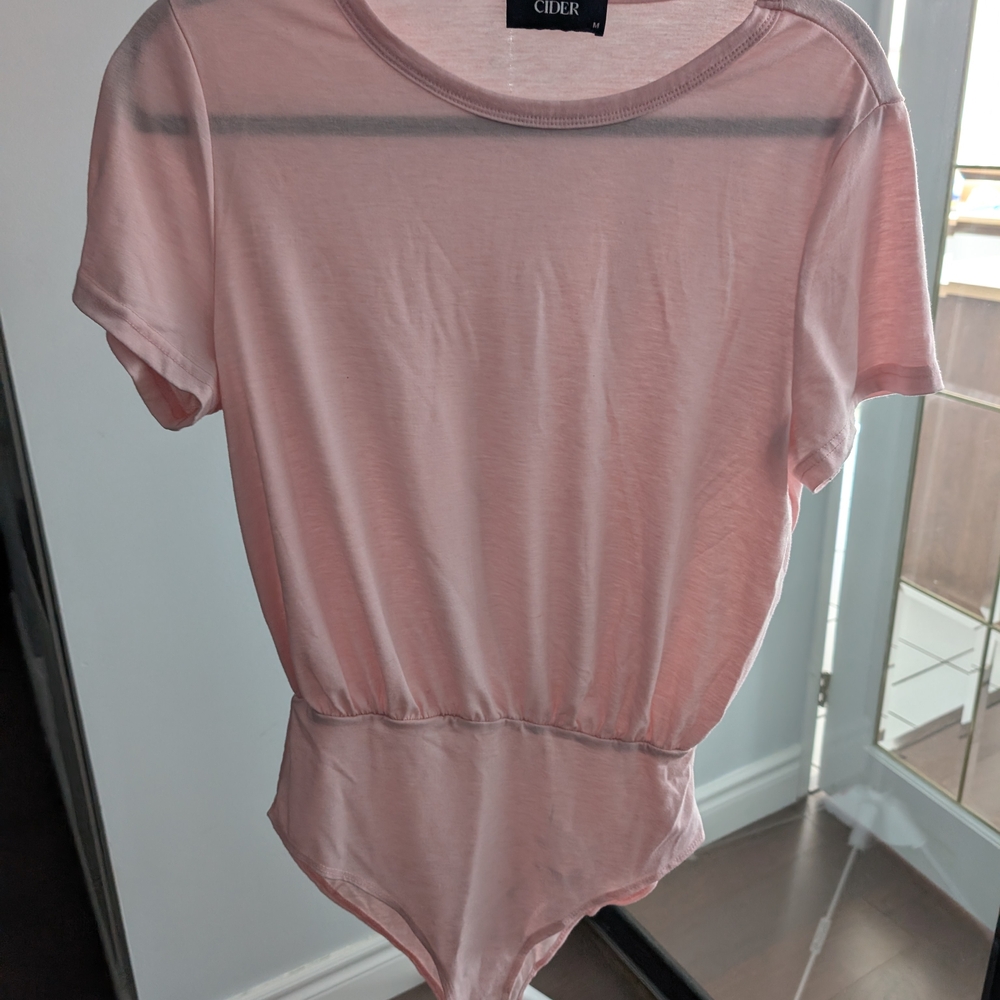 Cider Pink Short Sleeve Fitted Bodysuit